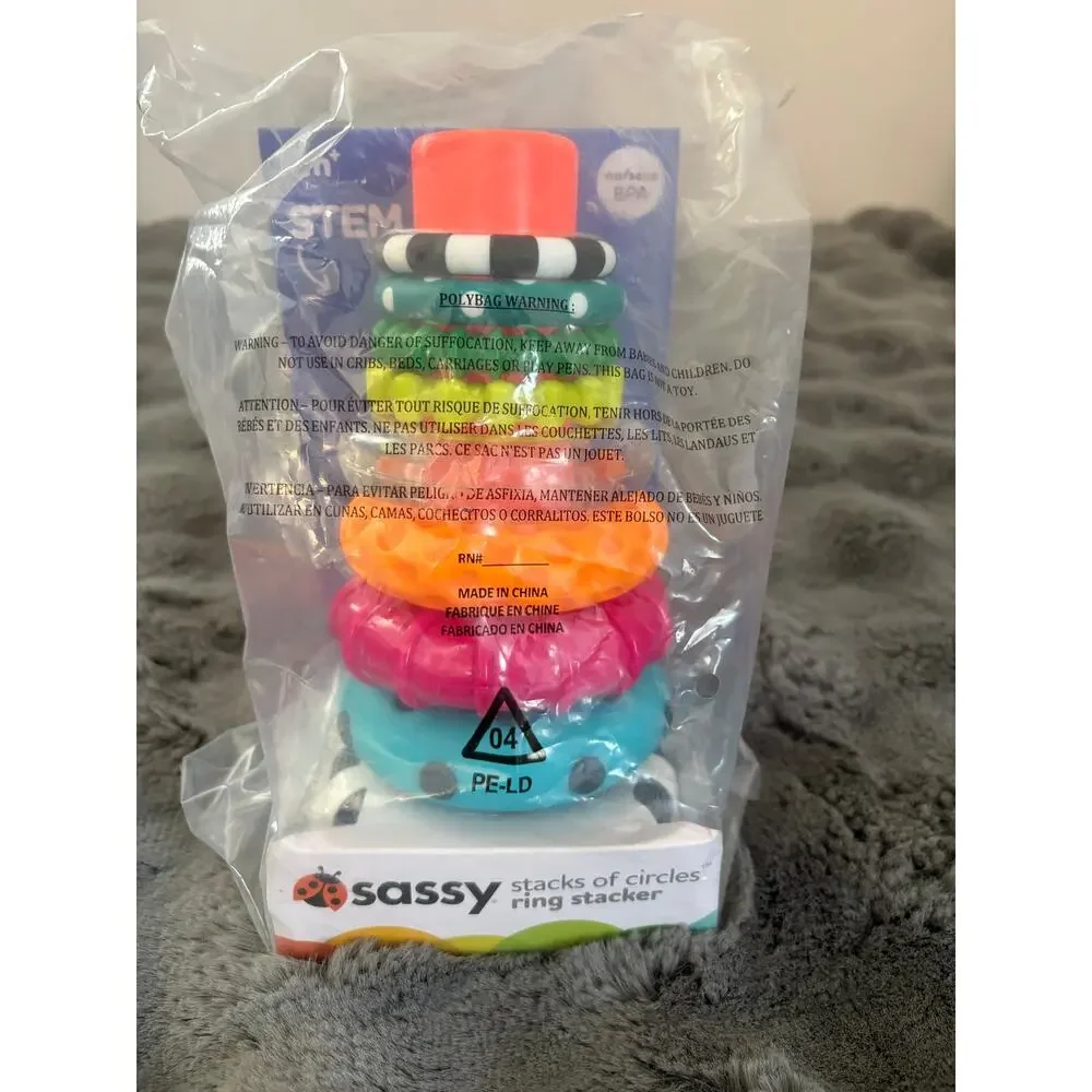 Sassy Stacks of Circles Ring Stacker Toy 6m+ New in Package